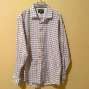 Report Collection modern fit men’s XL dress shirt in blue and light pink